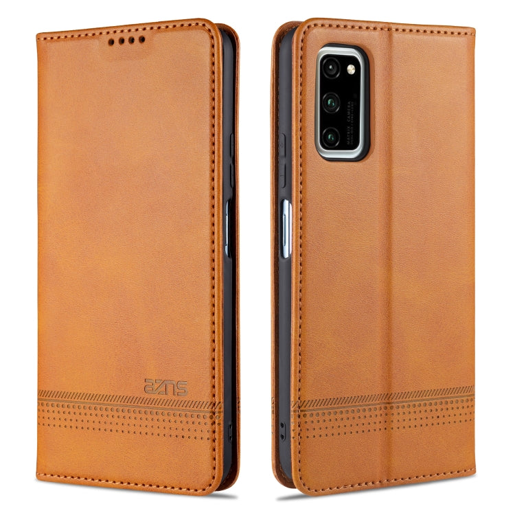 AZNS Custodia in pelle a vibrazione orizzontale con struttura in vitello magnetico con slot per carte, supporto e portafoglio, For Huawei P40 Lite / nova 6 SE, For Huawei Honor V30