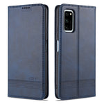 AZNS Custodia in pelle a vibrazione orizzontale con struttura in vitello magnetico con slot per carte, supporto e portafoglio, For Huawei P40 Lite / nova 6 SE, For Huawei Honor V30