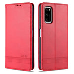 AZNS Custodia in pelle a vibrazione orizzontale con struttura in vitello magnetico con slot per carte, supporto e portafoglio, For Huawei P40 Lite / nova 6 SE, For Huawei Honor V30