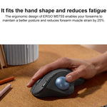 Logitech ERGO M575S Trackball Professional CAD Work Wireless Bluetooth Mouse, ERGO M575S