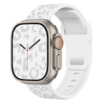Cinturino per orologio in silicone con fibbia concava a fantasia leopardata., For Apple Watch 46mm / 49mm / 45mm / 44mm, For Apple Watch 42mm / 41mm / 40mm / 38mm