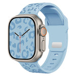 Cinturino per orologio in silicone con fibbia concava a fantasia leopardata., For Apple Watch 46mm / 49mm / 45mm / 44mm, For Apple Watch 42mm / 41mm / 40mm / 38mm