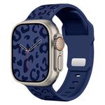 Cinturino per orologio in silicone con fibbia concava a fantasia leopardata., For Apple Watch 46mm / 49mm / 45mm / 44mm, For Apple Watch 42mm / 41mm / 40mm / 38mm