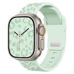 Cinturino per orologio in silicone con fibbia concava a fantasia leopardata., For Apple Watch 46mm / 49mm / 45mm / 44mm, For Apple Watch 42mm / 41mm / 40mm / 38mm