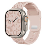 Cinturino per orologio in silicone con fibbia concava a fantasia leopardata., For Apple Watch 46mm / 49mm / 45mm / 44mm, For Apple Watch 42mm / 41mm / 40mm / 38mm