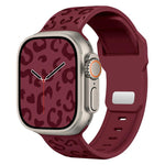 Cinturino per orologio in silicone con fibbia concava a fantasia leopardata., For Apple Watch 46mm / 49mm / 45mm / 44mm, For Apple Watch 42mm / 41mm / 40mm / 38mm
