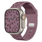 Cinturino per orologio in silicone con fibbia concava a fantasia leopardata., For Apple Watch 46mm / 49mm / 45mm / 44mm, For Apple Watch 42mm / 41mm / 40mm / 38mm