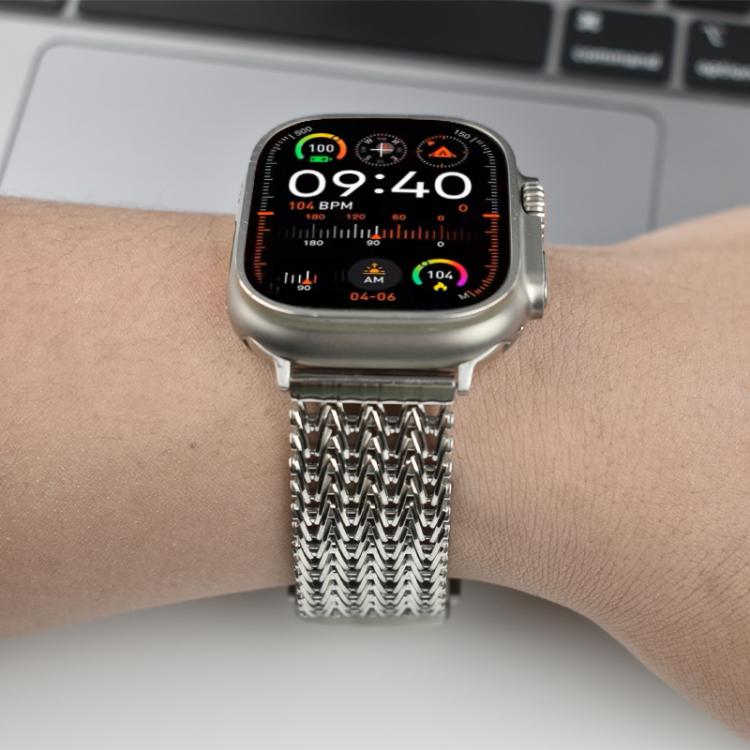Cinturino per orologio in maglia magnetica in acciaio inossidabile, For Apple Watch 46mm / 49mm / 45mm / 44mm, For Apple Watch 42mm / 41mm / 40mm / 38mm