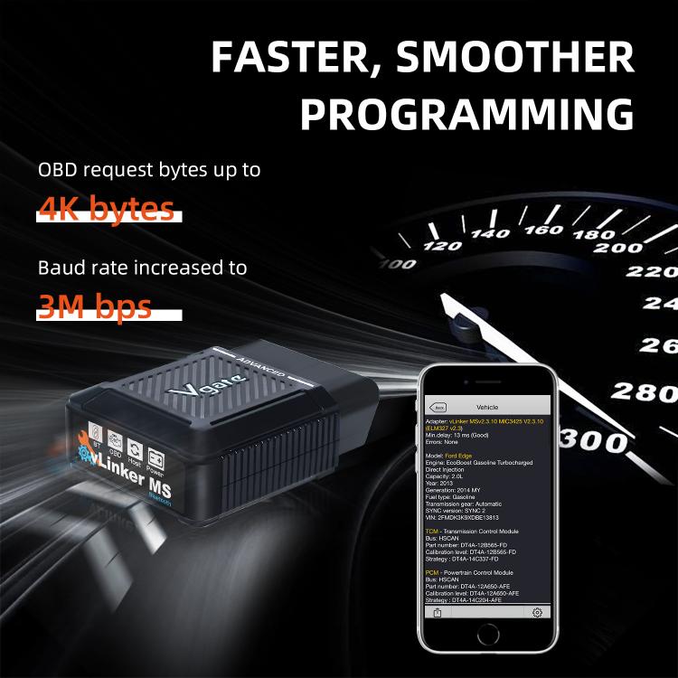 Scanner OBD2 per auto Vgate vLinker MS 12V/24V Bluetooth, vLinker MS