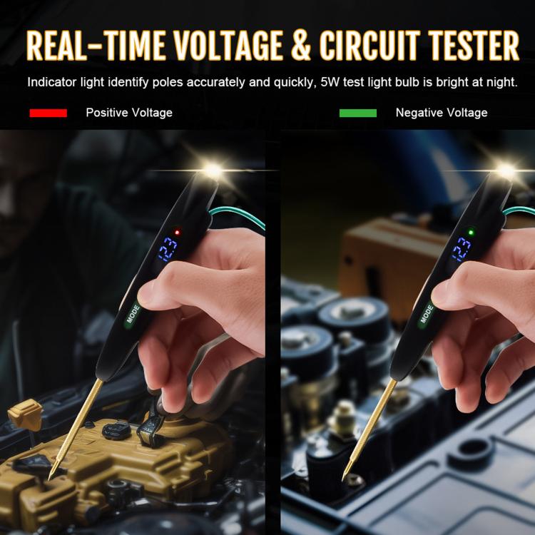 Vgate VT100 Tester multifunzione per circuiti elettrici auto, sonda di tensione a penna, VT100