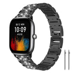Cinturino per orologio in acciaio con diamanti xDfind, 20mm For Amazfit Active 2 / GTS4 Mini, 22mm For Huawei Watch GT5/GT5 Pro/4/4 Pro, 22mm For Fossil Gen 5 Carlyle/Julianna/Garrett, 12mm