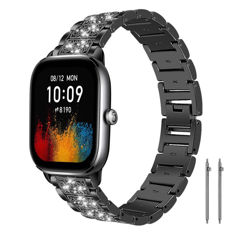 Cinturino per orologio in acciaio con diamanti xDfind, 20mm For Amazfit Active 2 / GTS4 Mini, 22mm For Huawei Watch GT5/GT5 Pro/4/4 Pro, 22mm For Fossil Gen 5 Carlyle/Julianna/Garrett, 12mm