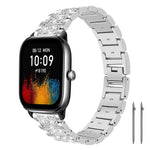 Cinturino per orologio in acciaio con diamanti xDfind, 20mm For Amazfit Active 2 / GTS4 Mini, 22mm For Huawei Watch GT5/GT5 Pro/4/4 Pro, 22mm For Fossil Gen 5 Carlyle/Julianna/Garrett, 12mm