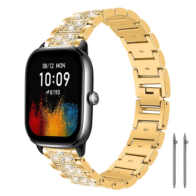 Cinturino per orologio in acciaio con diamanti xDfind, 20mm For Amazfit Active 2 / GTS4 Mini, 22mm For Huawei Watch GT5/GT5 Pro/4/4 Pro, 22mm For Fossil Gen 5 Carlyle/Julianna/Garrett, 12mm