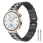 Cinturino per orologio in acciaio con diamanti xDfind, 20mm For Amazfit Active 2 / GTS4 Mini, 22mm For Huawei Watch GT5/GT5 Pro/4/4 Pro, 22mm For Fossil Gen 5 Carlyle/Julianna/Garrett, 12mm