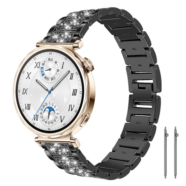 Cinturino per orologio in acciaio con diamanti xDfind, 20mm For Amazfit Active 2 / GTS4 Mini, 22mm For Huawei Watch GT5/GT5 Pro/4/4 Pro, 22mm For Fossil Gen 5 Carlyle/Julianna/Garrett, 12mm