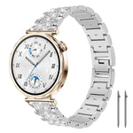 Cinturino per orologio in acciaio con diamanti xDfind, 20mm For Amazfit Active 2 / GTS4 Mini, 22mm For Huawei Watch GT5/GT5 Pro/4/4 Pro, 22mm For Fossil Gen 5 Carlyle/Julianna/Garrett, 12mm