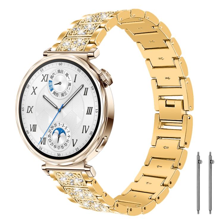 Cinturino per orologio in acciaio con diamanti xDfind, 20mm For Amazfit Active 2 / GTS4 Mini, 22mm For Huawei Watch GT5/GT5 Pro/4/4 Pro, 22mm For Fossil Gen 5 Carlyle/Julianna/Garrett, 12mm