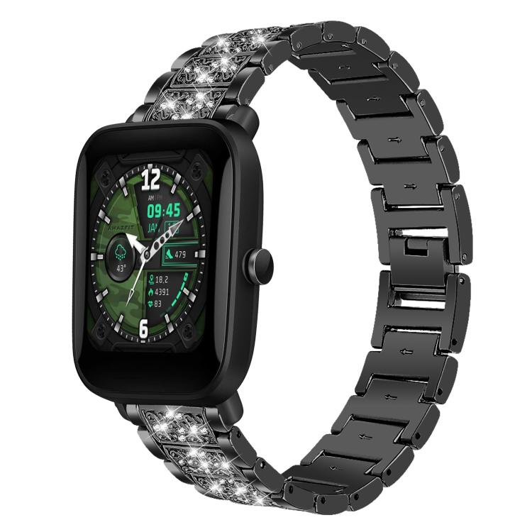 Cinturino per orologio in acciaio con diamanti xDfind, 22mm For Amazfit GTR 4/3/3 Pro/Bip6/Bip5, 20mm For Amazfit Bip U / Lite / Bip 3 Pro, 20mm For Amazfit GTS4 mini/GTS3/2/2E/GT2 mini, 18mm For Huawei GT5/GT4 41mm / OPPO Watch X2 Mini                ...