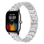 Cinturino per orologio in acciaio con diamanti xDfind, 22mm For Amazfit GTR 4/3/3 Pro/Bip6/Bip5, 20mm For Amazfit Bip U / Lite / Bip 3 Pro, 20mm For Amazfit GTS4 mini/GTS3/2/2E/GT2 mini, 18mm For Huawei GT5/GT4 41mm / OPPO Watch X2 Mini                ...