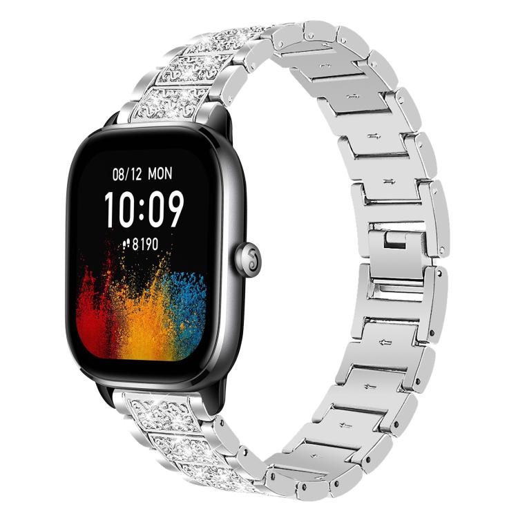 Cinturino per orologio in acciaio con diamanti xDfind, 22mm For Amazfit GTR 4/3/3 Pro/Bip6/Bip5, 20mm For Amazfit Bip U / Lite / Bip 3 Pro, 20mm For Amazfit GTS4 mini/GTS3/2/2E/GT2 mini, 18mm For Huawei GT5/GT4 41mm / OPPO Watch X2 Mini                ...