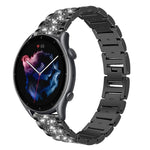 Cinturino per orologio in acciaio con diamanti xDfind, 22mm For Amazfit GTR 4/3/3 Pro/Bip6/Bip5, 20mm For Amazfit Bip U / Lite / Bip 3 Pro, 20mm For Amazfit GTS4 mini/GTS3/2/2E/GT2 mini, 18mm For Huawei GT5/GT4 41mm / OPPO Watch X2 Mini                ...