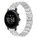 Cinturino per orologio in acciaio con diamanti xDfind, 20mm For Amazfit Active 2 / GTS4 Mini, 22mm For Huawei Watch GT5/GT5 Pro/4/4 Pro, 22mm For Fossil Gen 5 Carlyle/Julianna/Garrett, 12mm
