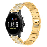 Cinturino per orologio in acciaio con diamanti xDfind, 20mm For Amazfit Active 2 / GTS4 Mini, 22mm For Huawei Watch GT5/GT5 Pro/4/4 Pro, 22mm For Fossil Gen 5 Carlyle/Julianna/Garrett, 12mm