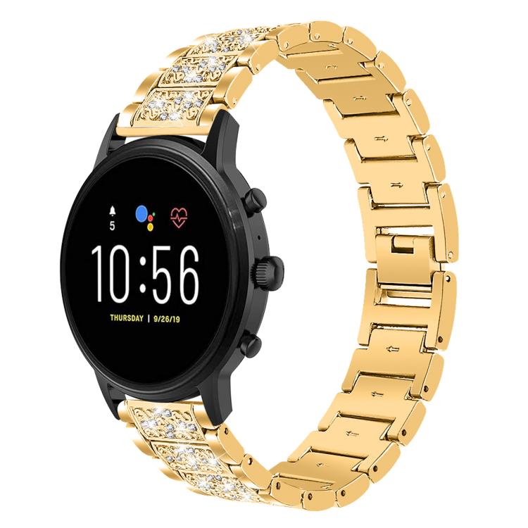 Cinturino per orologio in acciaio con diamanti xDfind, 20mm For Amazfit Active 2 / GTS4 Mini, 22mm For Huawei Watch GT5/GT5 Pro/4/4 Pro, 22mm For Fossil Gen 5 Carlyle/Julianna/Garrett, 12mm