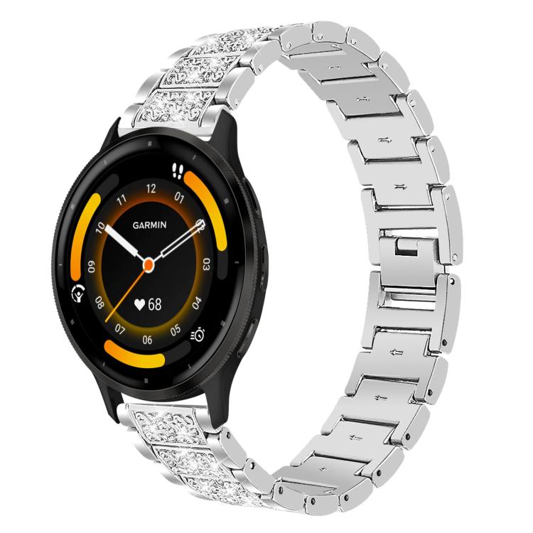 Cinturino per orologio in acciaio con diamanti xDfind, 22mm For Suunto Race S / Race / 9 Peak / 5 Peak, 20mm For Garmin Forerunner 570 42mm/245/645/158, 22mm For Garmin Venu 3 / vivoactive4, 20mm For Garmin venu 2 / venu / Sq2 / Sq                     ...