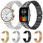 Cinturino per orologio in acciaio con diamanti xDfind, 22mm For Amazfit GTR 4/3/3 Pro/Bip6/Bip5, 20mm For Amazfit Bip U / Lite / Bip 3 Pro, 20mm For Amazfit GTS4 mini/GTS3/2/2E/GT2 mini, 18mm For Huawei GT5/GT4 41mm / OPPO Watch X2 Mini                ...