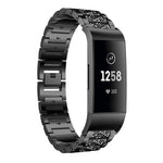 Cinturino per orologio in acciaio inossidabile con diamanti xDfind, For Fitbit Charge 6 / 5 18mm, For Fitbit Inspire 3 12mm, For Fitbit Versa 4 / 3 / Sense2 / 1 20mm, For Fitbit Luxe / Special Edition 12mm, For Fitbit Inspire 2 / Ace 3 14mm            ...