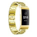Cinturino per orologio in acciaio inossidabile con diamanti xDfind, For Fitbit Charge 6 / 5 18mm, For Fitbit Inspire 3 12mm, For Fitbit Versa 4 / 3 / Sense2 / 1 20mm, For Fitbit Luxe / Special Edition 12mm, For Fitbit Inspire 2 / Ace 3 14mm            ...
