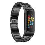 Cinturino per orologio in acciaio inossidabile con diamanti xDfind, For Fitbit Charge 6 / 5 18mm, For Fitbit Inspire 3 12mm, For Fitbit Versa 4 / 3 / Sense2 / 1 20mm, For Fitbit Luxe / Special Edition 12mm, For Fitbit Inspire 2 / Ace 3 14mm            ...