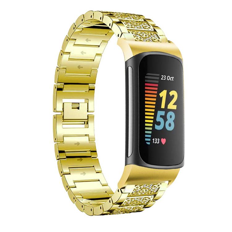 Cinturino per orologio in acciaio inossidabile con diamanti xDfind, For Fitbit Charge 6 / 5 18mm, For Fitbit Inspire 3 12mm, For Fitbit Versa 4 / 3 / Sense2 / 1 20mm, For Fitbit Luxe / Special Edition 12mm, For Fitbit Inspire 2 / Ace 3 14mm            ...