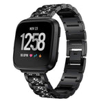 Cinturino per orologio in acciaio inossidabile con diamanti xDfind, For Fitbit Charge 6 / 5 18mm, For Fitbit Inspire 3 12mm, For Fitbit Versa 4 / 3 / Sense2 / 1 20mm, For Fitbit Luxe / Special Edition 12mm, For Fitbit Inspire 2 / Ace 3 14mm            ...