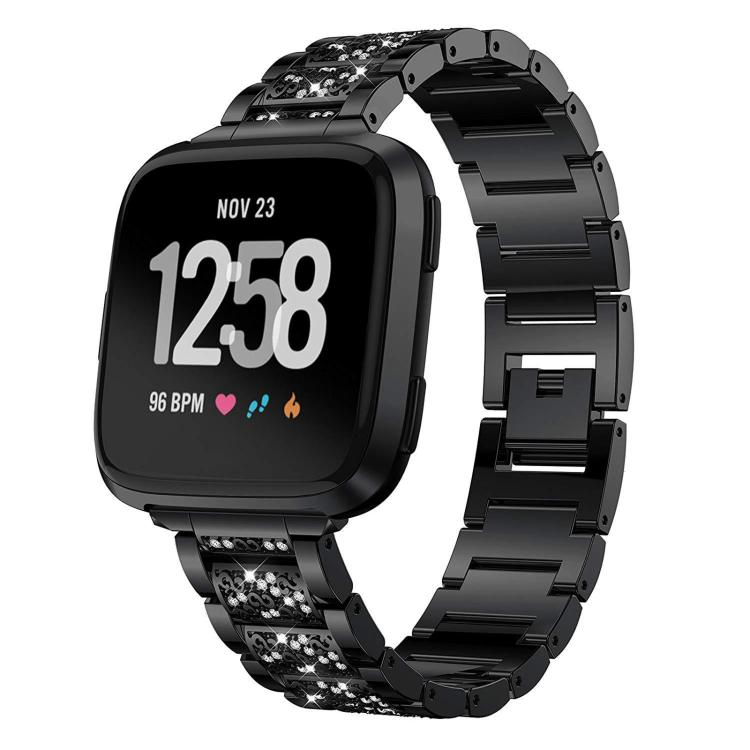 Cinturino per orologio in acciaio inossidabile con diamanti xDfind, For Fitbit Charge 6 / 5 18mm, For Fitbit Inspire 3 12mm, For Fitbit Versa 4 / 3 / Sense2 / 1 20mm, For Fitbit Luxe / Special Edition 12mm, For Fitbit Inspire 2 / Ace 3 14mm            ...