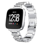 Cinturino per orologio in acciaio inossidabile con diamanti xDfind, For Fitbit Charge 6 / 5 18mm, For Fitbit Inspire 3 12mm, For Fitbit Versa 4 / 3 / Sense2 / 1 20mm, For Fitbit Luxe / Special Edition 12mm, For Fitbit Inspire 2 / Ace 3 14mm            ...