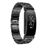 Cinturino per orologio in acciaio inossidabile con diamanti xDfind, For Fitbit Charge 6 / 5 18mm, For Fitbit Inspire 3 12mm, For Fitbit Versa 4 / 3 / Sense2 / 1 20mm, For Fitbit Luxe / Special Edition 12mm, For Fitbit Inspire 2 / Ace 3 14mm            ...