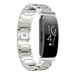 Cinturino per orologio in acciaio inossidabile con diamanti xDfind, For Fitbit Charge 6 / 5 18mm, For Fitbit Inspire 3 12mm, For Fitbit Versa 4 / 3 / Sense2 / 1 20mm, For Fitbit Luxe / Special Edition 12mm, For Fitbit Inspire 2 / Ace 3 14mm            ...