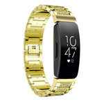Cinturino per orologio in acciaio inossidabile con diamanti xDfind, For Fitbit Charge 6 / 5 18mm, For Fitbit Inspire 3 12mm, For Fitbit Versa 4 / 3 / Sense2 / 1 20mm, For Fitbit Luxe / Special Edition 12mm, For Fitbit Inspire 2 / Ace 3 14mm            ...