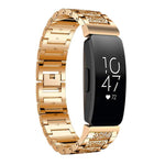 Cinturino per orologio in acciaio inossidabile con diamanti xDfind, For Fitbit Charge 6 / 5 18mm, For Fitbit Inspire 3 12mm, For Fitbit Versa 4 / 3 / Sense2 / 1 20mm, For Fitbit Luxe / Special Edition 12mm, For Fitbit Inspire 2 / Ace 3 14mm            ...