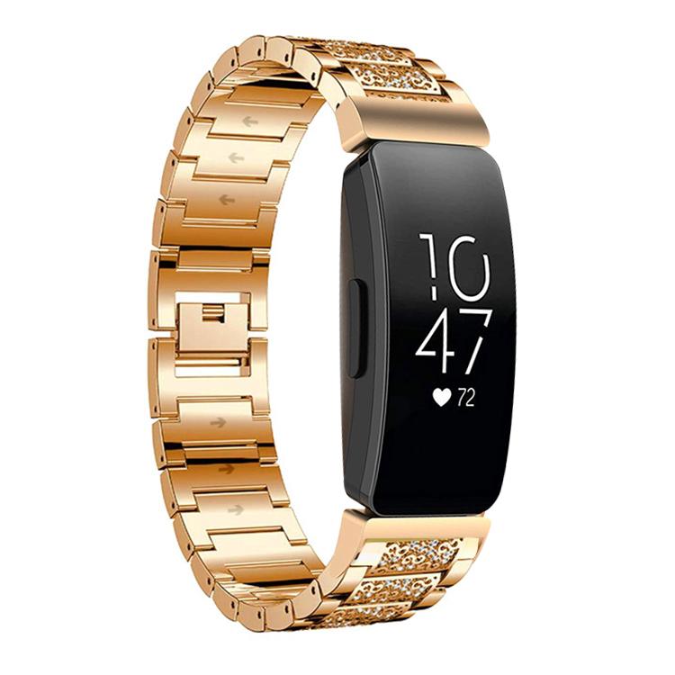 Cinturino per orologio in acciaio inossidabile con diamanti xDfind, For Fitbit Charge 6 / 5 18mm, For Fitbit Inspire 3 12mm, For Fitbit Versa 4 / 3 / Sense2 / 1 20mm, For Fitbit Luxe / Special Edition 12mm, For Fitbit Inspire 2 / Ace 3 14mm            ...