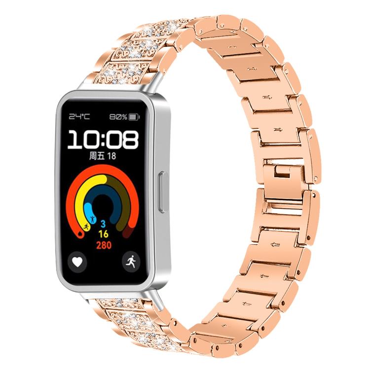 Cinturino per orologio in acciaio inossidabile con diamanti xDfind, For Huawei Watch Fit 5 / Fit 5 Pro 20mm, For Huawei Band 10 / 9 / 8 14mm