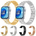 Cinturino per orologio in acciaio inossidabile con diamanti xDfind, For Huawei Watch Fit 5 / Fit 5 Pro 20mm, For Huawei Band 10 / 9 / 8 14mm