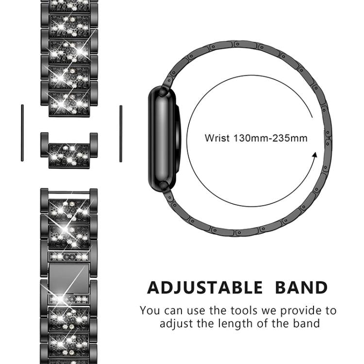 Cinturino per orologio in acciaio inossidabile con diamanti xDfind, For Apple Watch 42 / 44 / 45 / 46 / 49mm, For Apple Watch 38 / 40 / 41 / S10 42mm
