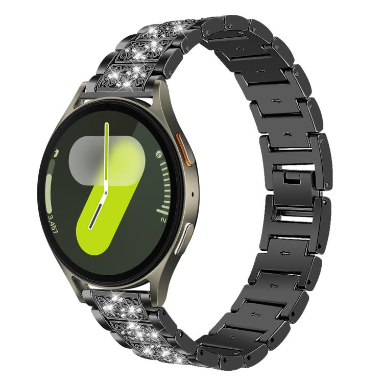 Cinturino per orologio in acciaio inossidabile con diamanti xDfind, For Samsung Galaxy Watch Ultra / Ultra 2025, For Samsung Galaxy Watch8 / Watch8 Classic, For Samsung Galaxy Watch7 / FE / 6 / 5 / 4, For Samsung Galaxy Fit3