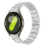 Cinturino per orologio in acciaio inossidabile con diamanti xDfind, For Samsung Galaxy Watch Ultra / Ultra 2025, For Samsung Galaxy Watch8 / Watch8 Classic, For Samsung Galaxy Watch7 / FE / 6 / 5 / 4, For Samsung Galaxy Fit3