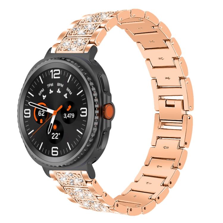 Cinturino per orologio in acciaio inossidabile con diamanti xDfind, For Samsung Galaxy Watch Ultra / Ultra 2025, For Samsung Galaxy Watch8 / Watch8 Classic, For Samsung Galaxy Watch7 / FE / 6 / 5 / 4, For Samsung Galaxy Fit3