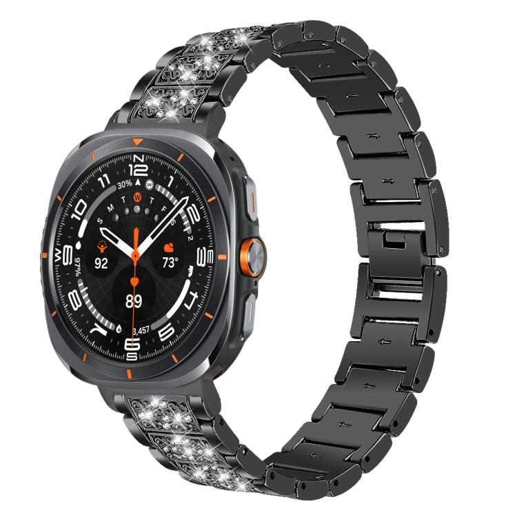 Cinturino per orologio in acciaio inossidabile con diamanti xDfind, For Samsung Galaxy Watch Ultra / Ultra 2025, For Samsung Galaxy Watch8 / Watch8 Classic, For Samsung Galaxy Watch7 / FE / 6 / 5 / 4, For Samsung Galaxy Fit3